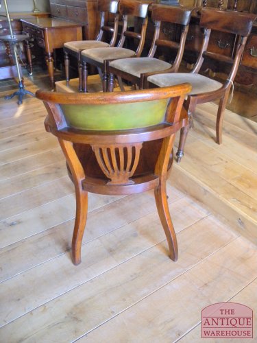 Antieke mahonie bureaustoel 2