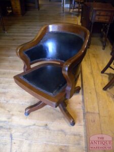 antieke mahonie bureaustoel, VERKOCHT
