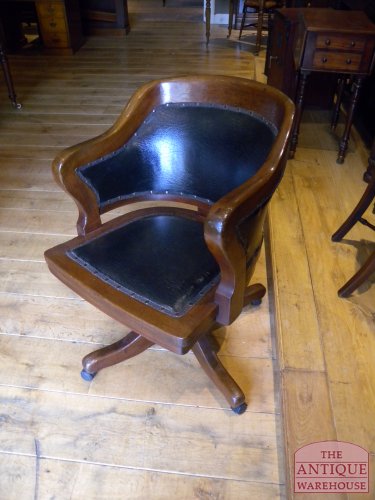 antieke mahonie bureaustoel, VERKOCHT
