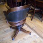 Antieke mahonie bureaustoel 3