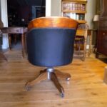 Antieke mahonie bureaustoel 2