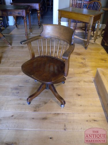 antieke mahonie bureaustoel, VERKOCHT