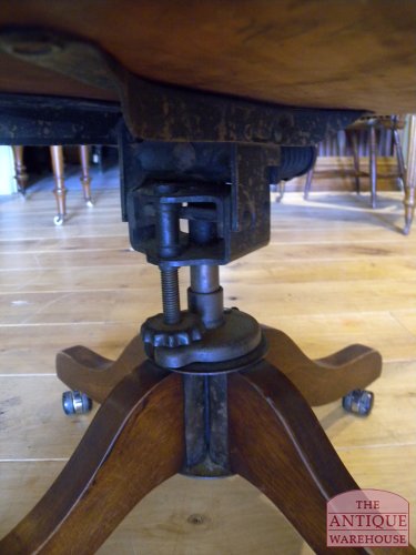 Antieke mahonie bureaustoel 2