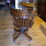 Antieke mahonie bureaustoel 3