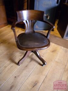 antieke mahonie bureaustoel, VERKOCHT