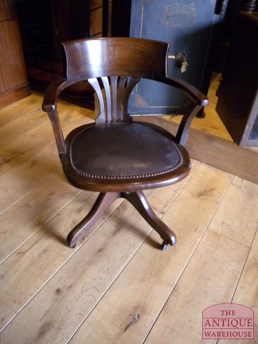 antieke mahonie bureaustoel, VERKOCHT