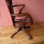 Antieke mahonie bureaustoel 1