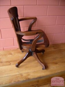 antieke mahonie bureaustoel, VERKOCHT