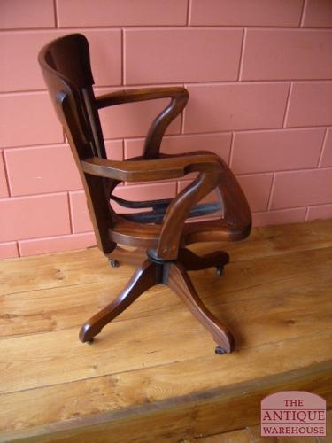 antieke mahonie bureaustoel, VERKOCHT