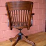 Antieke mahonie bureaustoel 2