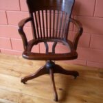 Antieke mahonie bureaustoel 3