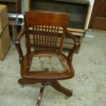 Antieke mahonie bureaustoel 1