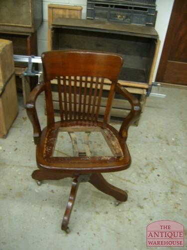 antieke mahonie bureaustoel, VERKOCHT