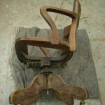 Antieke mahonie bureaustoel 2