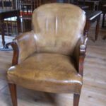 Antieke mahonie bureaustoel 1