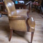 Antieke mahonie bureaustoel 2