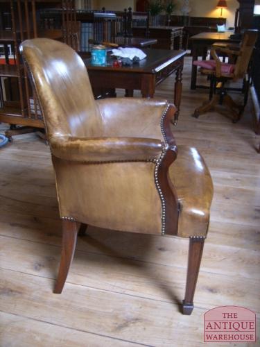 Antieke mahonie bureaustoel 2