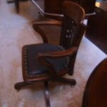 Antieke mahonie bureaustoel 1