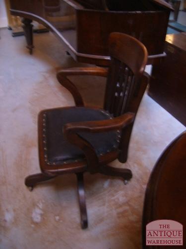 antieke mahonie bureaustoel, VERKOCHT