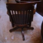 Antieke mahonie bureaustoel 2