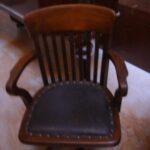 Antieke mahonie bureaustoel 3