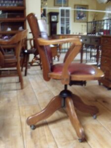 antieke mahonie bureaustoel, VERKOCHT