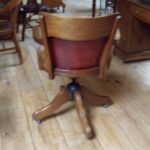 Antieke mahonie bureaustoel 2
