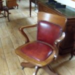 Antieke mahonie bureaustoel 3