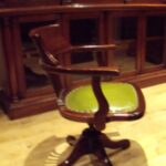 Antieke mahonie bureaustoel 1