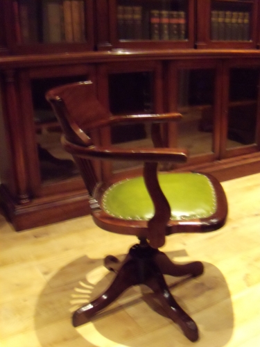 antieke mahonie bureaustoel, VERKOCHT