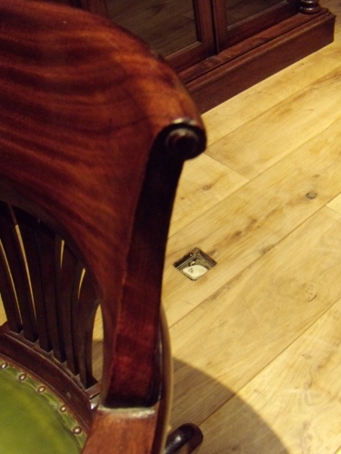 Antieke mahonie bureaustoel 2