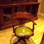 Antieke mahonie bureaustoel 3