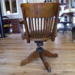 Antieke mahonie bureaustoel 1