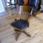 Antieke mahonie bureaustoel 3