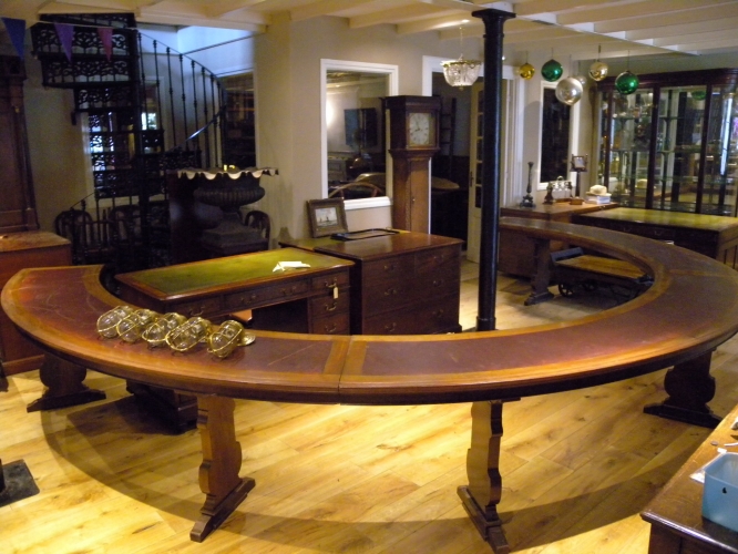 antieke mahonie conferentie tafel 3