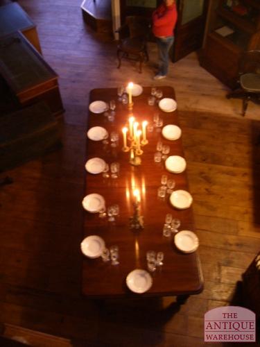 antieke mahonie eettafel 12 personen, wind-out dining table, VERKOCHT