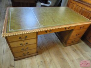 antieke mahonie Engels bureau, partners desk, VERKOCHT