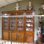 Antieke mahonie Engelse breakfront boekenkast 1