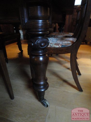 Antieke mahonie Engelse coulissen tafel, VERKOCHT