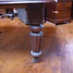 Antieke mahonie Engelse uitdraai eettafel 2