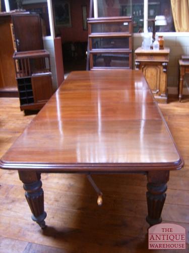 Antieke mahonie Engelse uitdraai eettafel 3