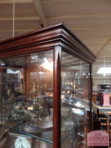 antieke mahonie Engelse vitrinekast 2