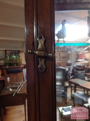 antieke mahonie Engelse vitrinekast 3