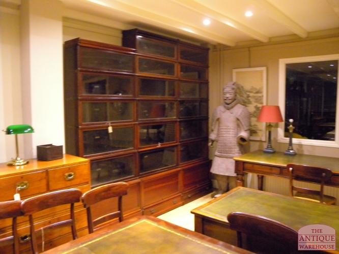 antieke mahonie globe wernicke boekenkast