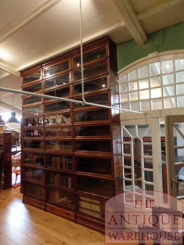 Antieke mahonie stapelbare originele Globe Wernicke boekenkast 3