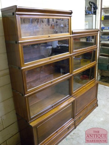 Antieke mahonie Globe Wernicke boekenkast 3