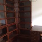 Antieke mahonie hoek bibliotheek opstelling van Globe Wernicke met originele hoekelementen 2