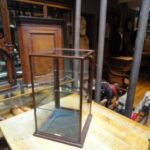 antieke mahonie kleine vitrinekast 1