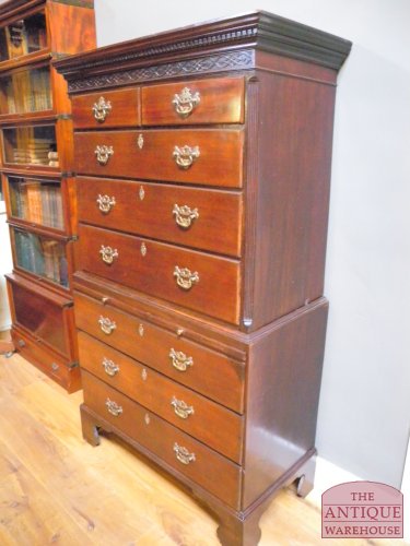 antieke mahonie ladekast, VERKOCHT