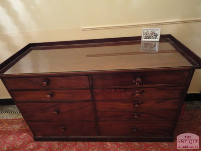 antieke mahonie ladekast 2